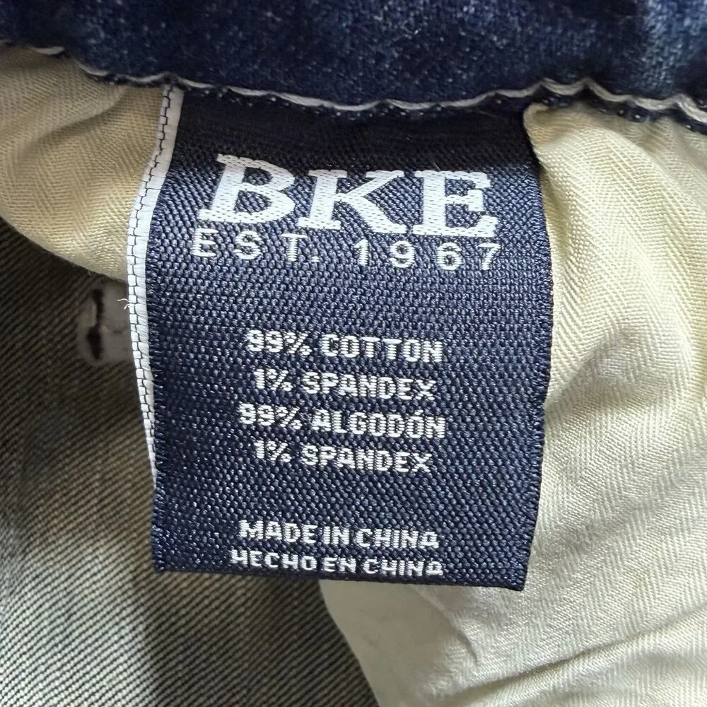 Buckle BKE Aiden Straight Jeans Mens Size 31 Blue Stretch Denim Thick Stitch